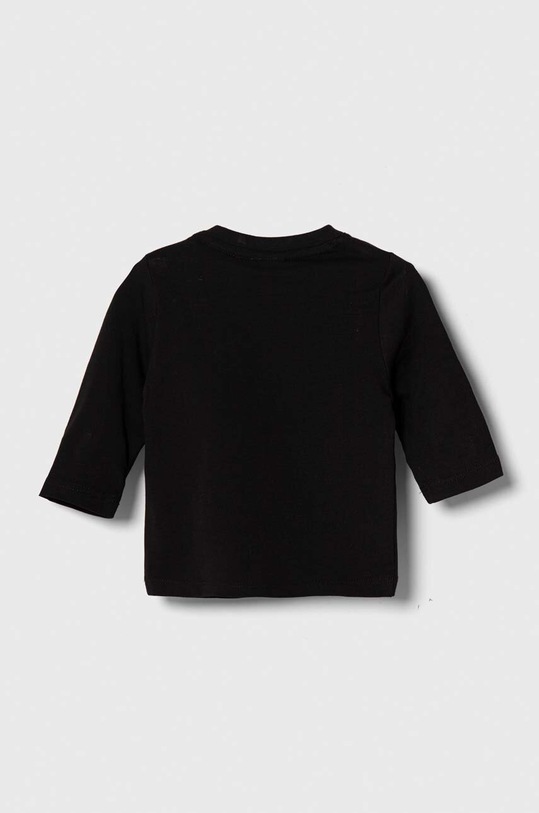 Pamučna majica dugih rukava za bebe BOSS J05A21.60.81 crna AW23