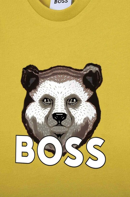 Chłopiec BOSS longsleeve bawełniany niemowlęcy J05A22.60.81 zielony