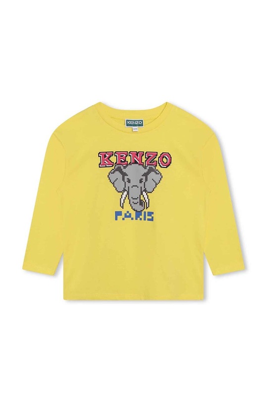 Kenzo Kids longsleeve bawełniany dziecięcy nadruk zielony K15708.114.150
