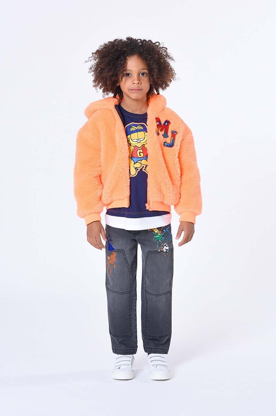 Marc Jacobs gyerek pamut hosszú ujjú felső x Garfield W25607.114.150 sötétkék