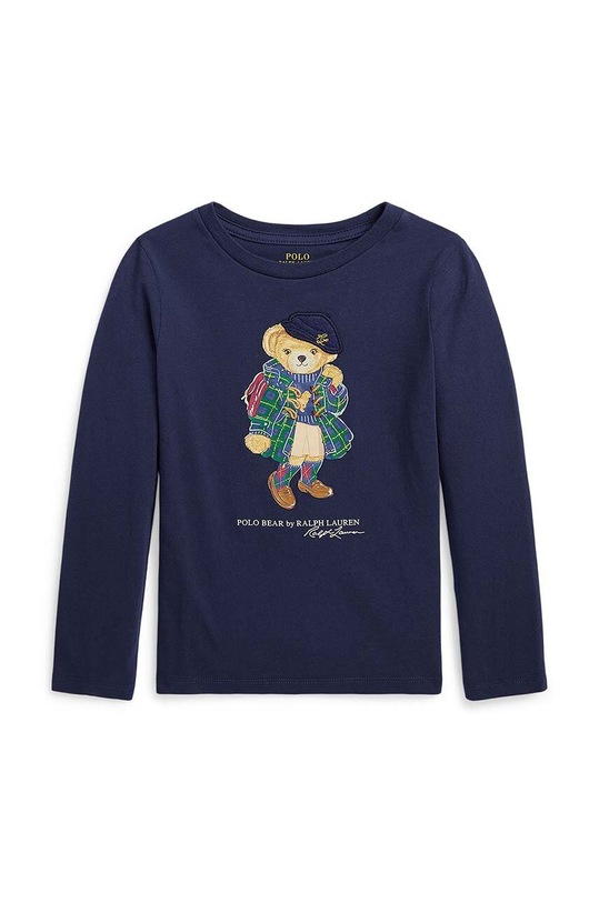 Polo Ralph Lauren longsleeve dziecięcy z elastanem granatowy 312916766001