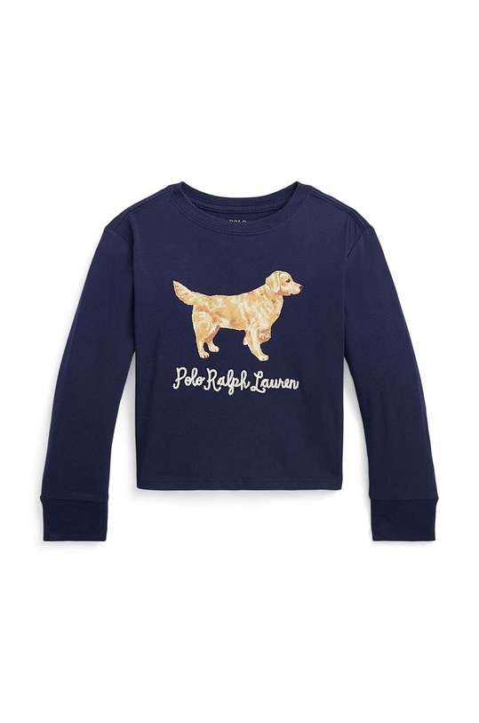 Polo Ralph Lauren longsleeve bawełniany dziecięcy 312916817001 granatowy AW23