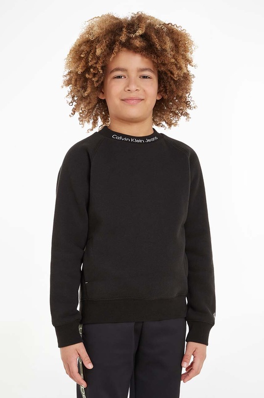 Blúzka Calvin Klein Jeans bez kapucne čierna IB0IB01864.9BYX