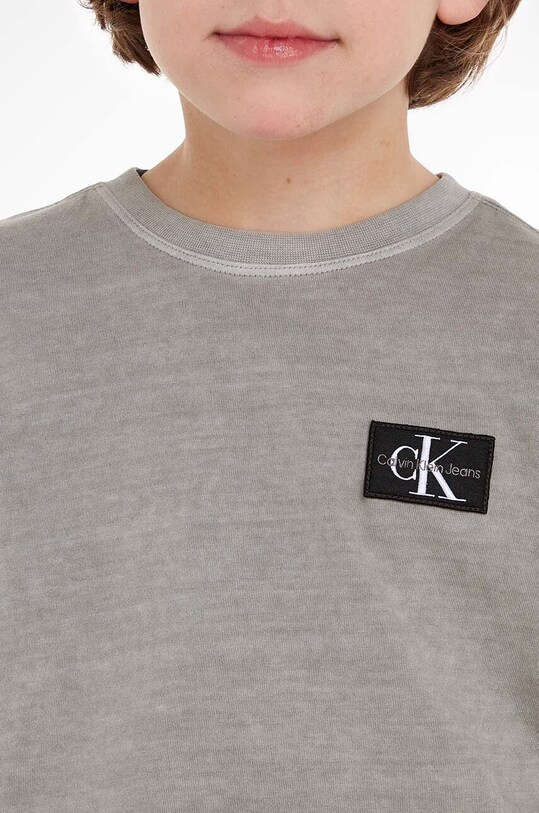 Calvin Klein Jeans longsleeve bawełniany dziecięcy IB0IB01886.9BYX szary