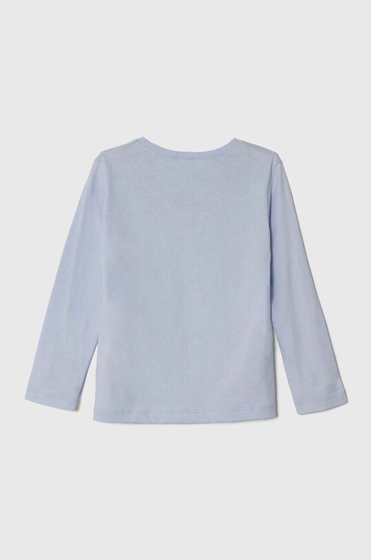 Otroška bombažna majica z dolgimi rokavi United Colors of Benetton 3096G10AB.P.SEASONAL modra AW23