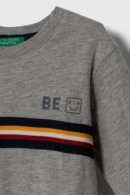 Chłopiec United Colors of Benetton longsleeve bawełniany dziecięcy 3VR5G10AT.P.SEASONAL szary