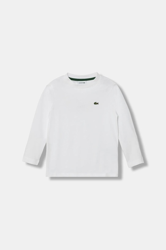 Lacoste longsleeve bawełniany dziecięcy bawełna biały TJ1123
