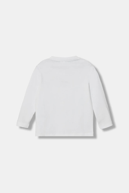 Lacoste longsleeve bawełniany dziecięcy TJ1123 biały AW25