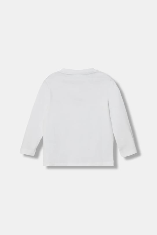 Lacoste longsleeve bawełniany dziecięcy TJ1123 biały AW25