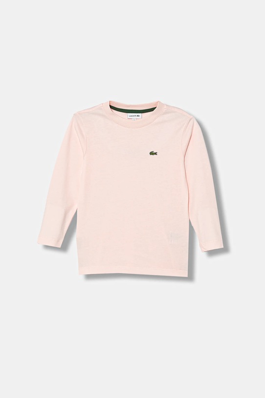 Lacoste longsleeve bawełniany dziecięcy bawełna różowy TJ1123
