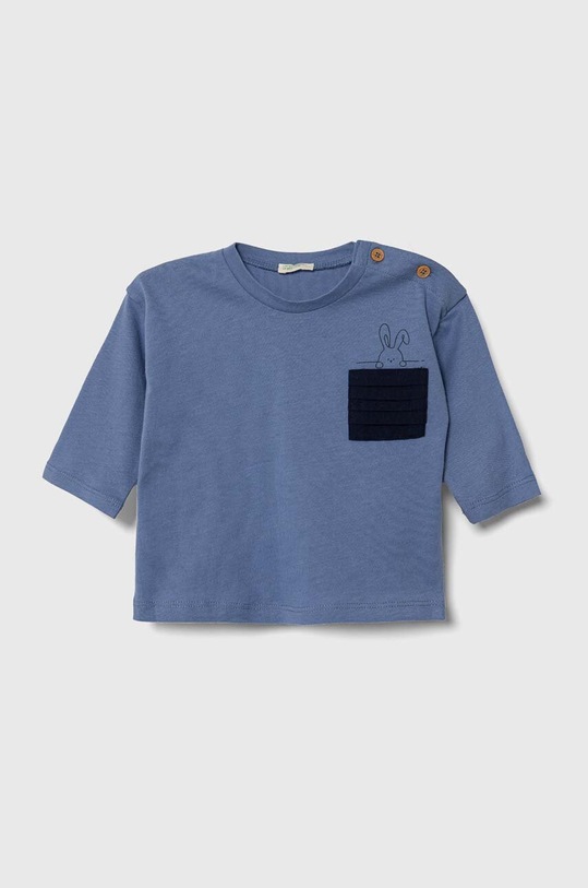 Dětský bavlněný dlouhý rukáv United Colors of Benetton kulatý modrá 3VR5A103E.W.SEASONAL