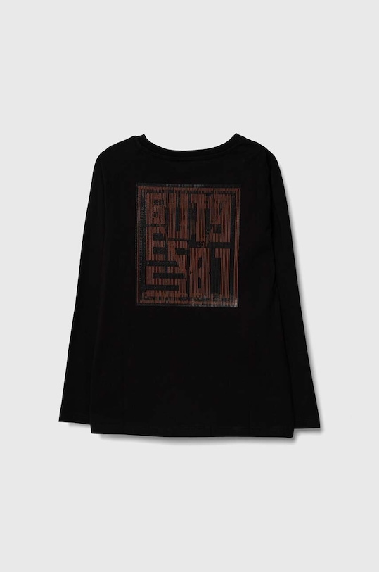 Guess longsleeve bawełniany dziecięcy L3BI34.I3Z14.9BYX czarny AW23