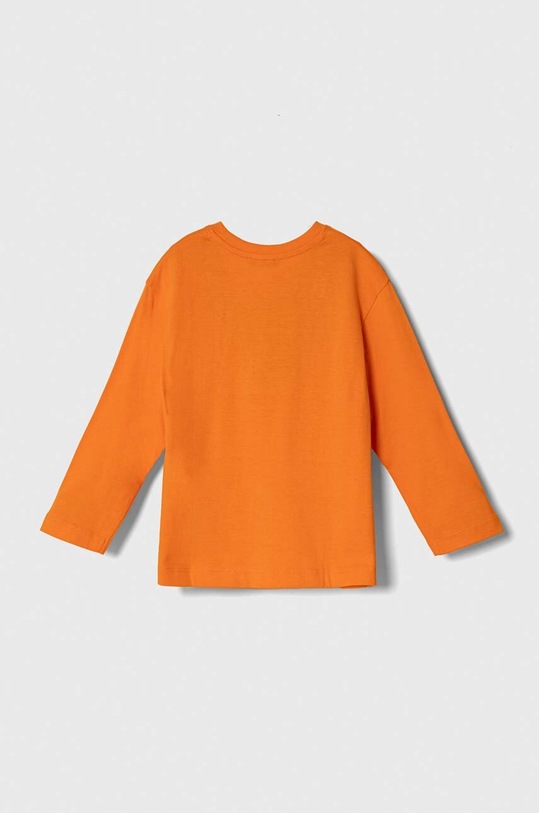 United Colors of Benetton longsleeve bawełniany dziecięcy 3YN4G10BW.P.SEASONAL pomarańczowy AW23