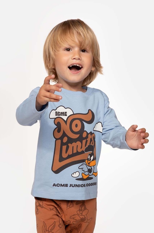 Coccodrillo longsleeve niemowlęcy z elastanem niebieski ZC3143101LBL