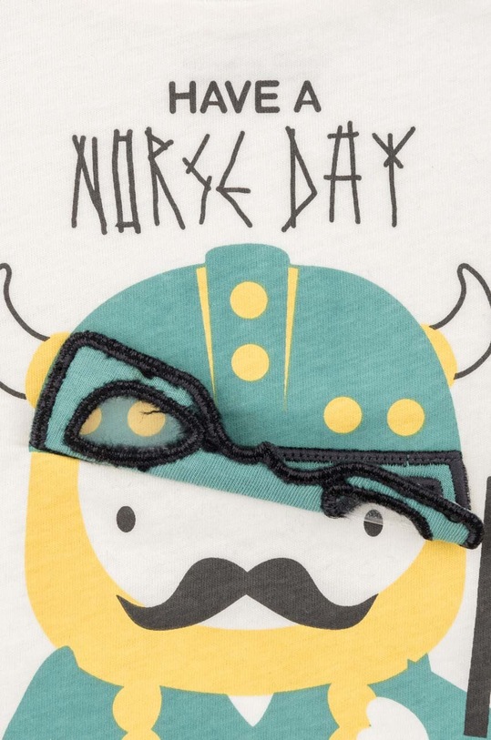 zippy longsleeve bawełniany niemowlęcy 3105545003 biały