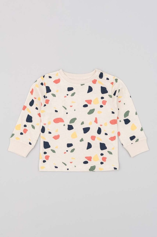 Pamučna majica dugih rukava za bebe zippy pamuk bež 3105564801