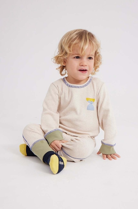 Bobo Choses longsleeve niemowlęcy 223AB011 beżowy