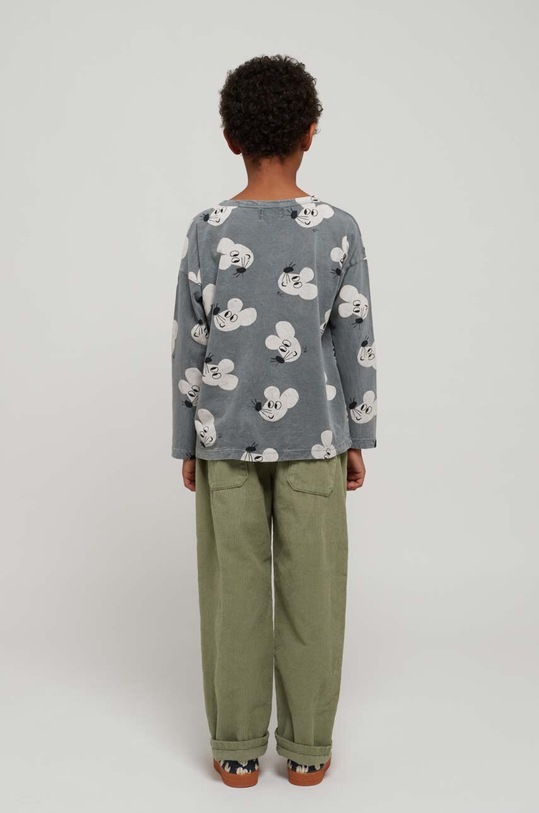 Bobo Choses longsleeve bawełniany dziecięcy 223AC016 szary