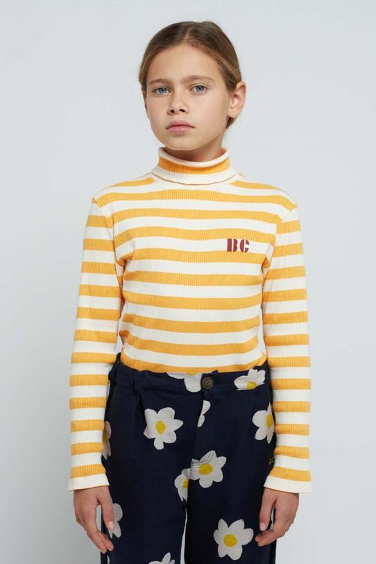 Bobo Choses longsleeve dziecięcy wzorzyste żółty 223AC024