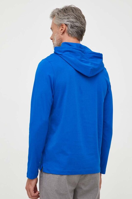 Odzież Tommy Hilfiger longsleeve bawełniany MW0MW30063 niebieski