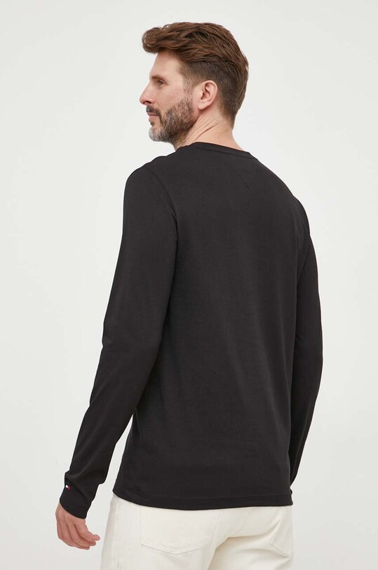 Odzież Tommy Hilfiger longsleeve bawełniany MW0MW31537 czarny