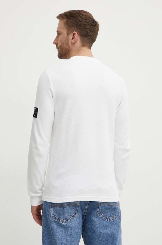 Ρούχα Βαμβακερή μπλούζα Calvin Klein Jeans J30J323485 μπεζ