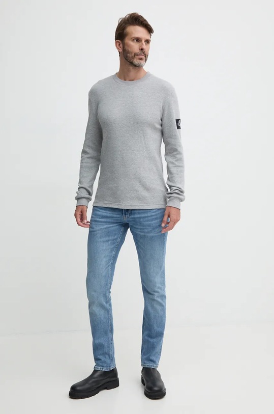 Calvin Klein Jeans hanorac de bumbac J30J323485 gri AA00