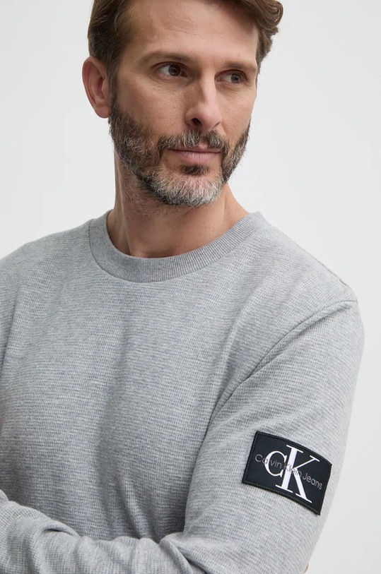 Calvin Klein Jeans hanorac de bumbac gri J30J323485