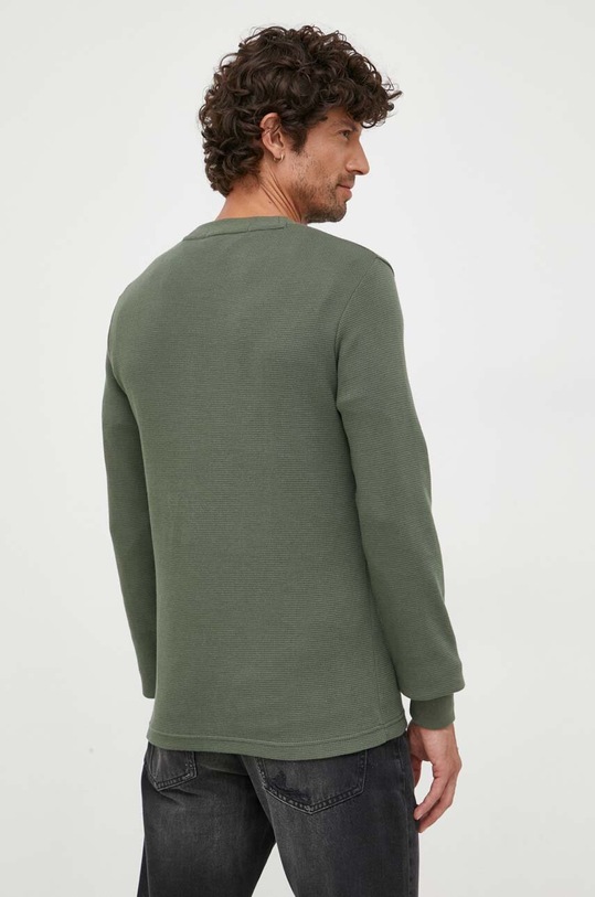 Odzież Calvin Klein Jeans bluza bawełniana J30J323485 zielony