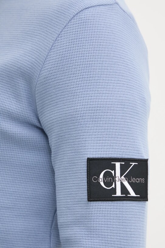 Бавовняна кофта Calvin Klein Jeans J30J323485 блакитний