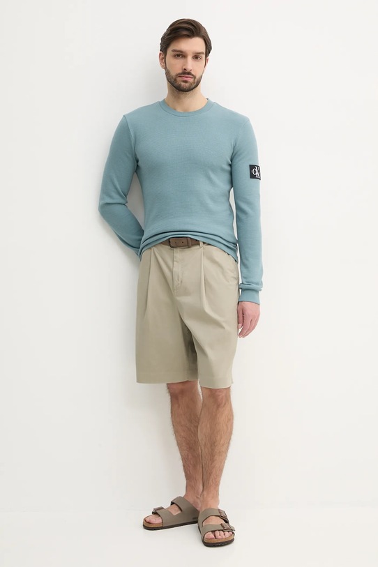 Calvin Klein Jeans bluza bawełniana J30J323485 zielony AA00