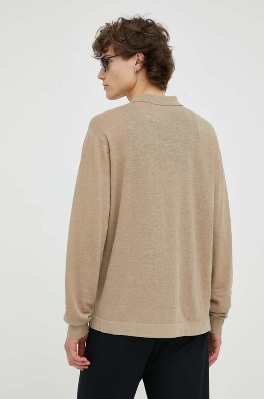 Odzież Les Deux longsleeve lniany LDM310081 beżowy