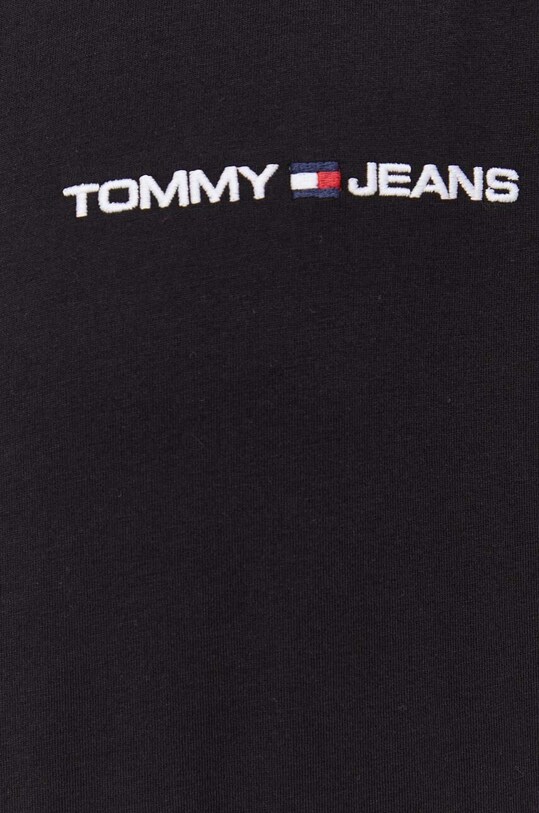 Bavlnené tričko s dlhým rukávom Tommy Jeans DM0DM16879 čierna