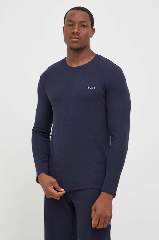 Домашна блуза с дълги ръкави BOSS тъмносин 50479387
