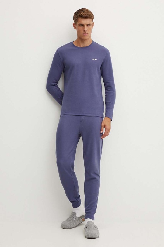 BOSS longsleeve lounge 50479387 albastru AW24