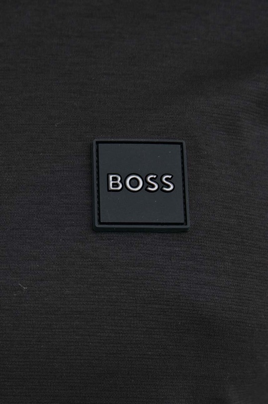 Bavlněné tričko s dlouhým rukávem BOSS 50485162 černá