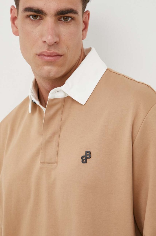 BOSS longsleeve 50494172 beżowy