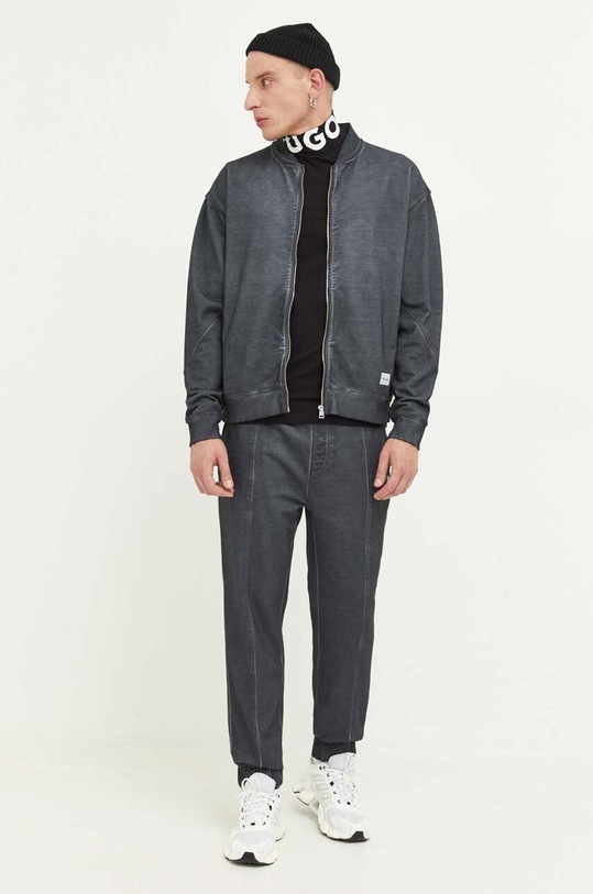 Tričko s dlouhým rukávem HUGO 50494128 černá AW23