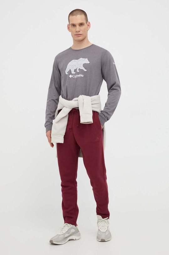 Columbia longsleeve bawełniany 2013545 szary AW24