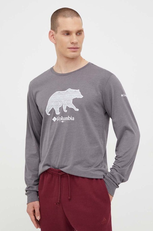 Columbia longsleeve bawełniany szary 2013545