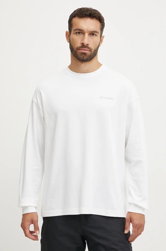 Tričko s dlhým rukávom Columbia 2029674 biela AW24
