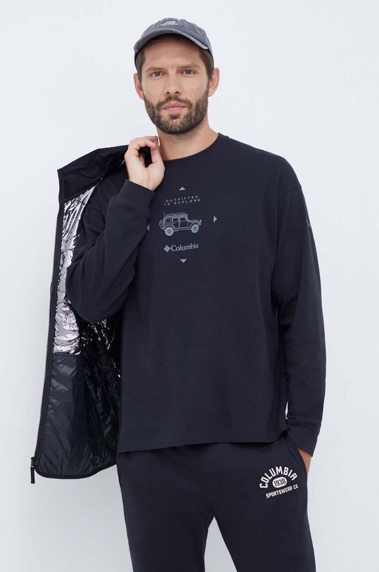 Columbia longsleeve pozostałe czarny 2029674