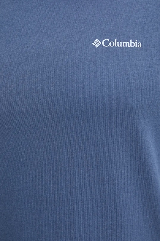 Columbia longsleeve bawełniany niebieski 2054553