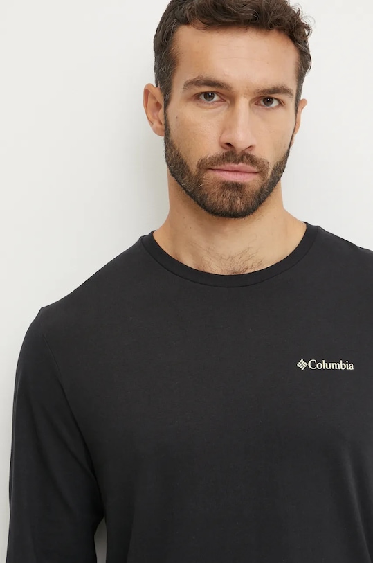Odzież Columbia longsleeve bawełniany 2054553 czarny