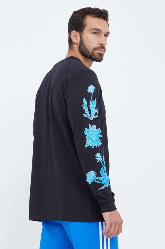 adidas Originals longsleeve din bumbac negru IL5180
