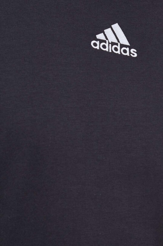 Bavlnené tričko s dlhým rukávom adidas II3447 čierna