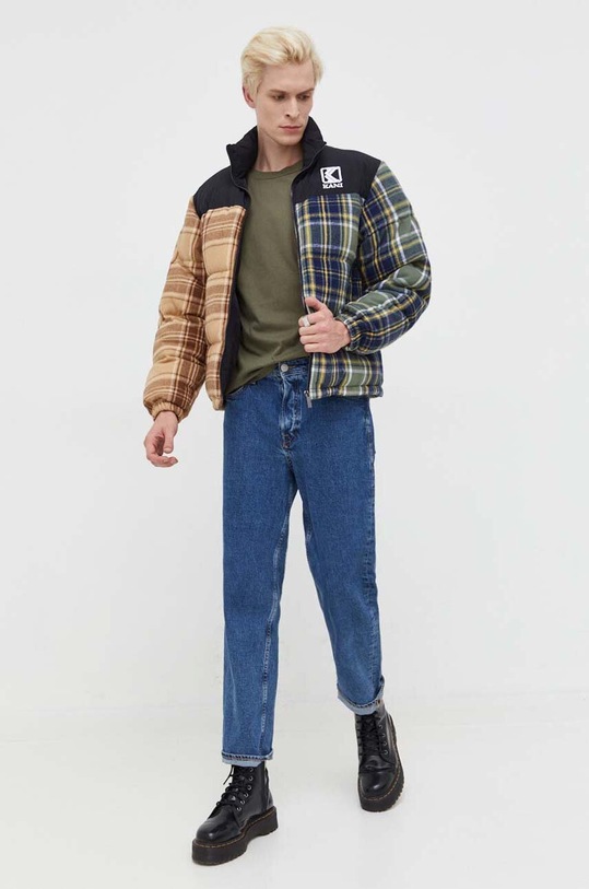 Βαμβακερή μπλούζα με μακριά μανίκια Hollister Co. KI323.3074.300 πράσινο AW23