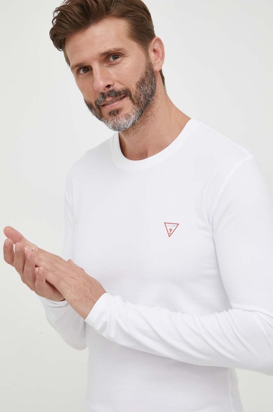 Лонгслив Guess slim белый M2YI28.J1314
