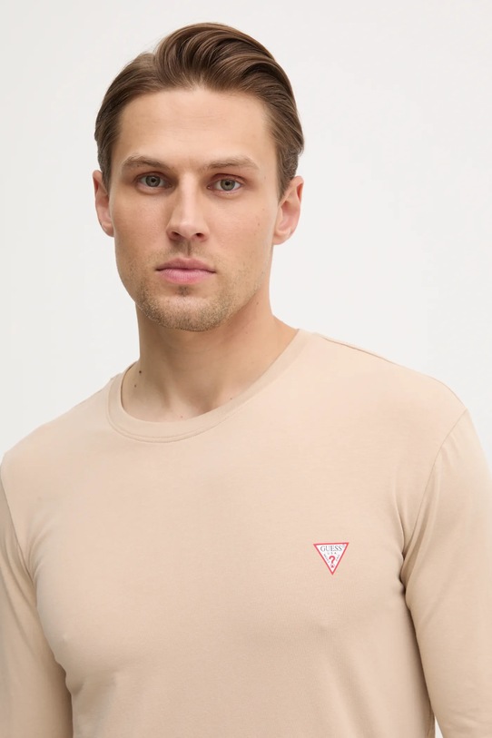 Tričko s dlhým rukávom Guess béžová M2YI28.J1314