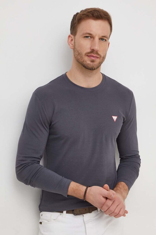 Longsleeve Guess slim γκρί M2YI28.J1314